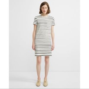 Continuous Stripe Pocket T-shirt Dress